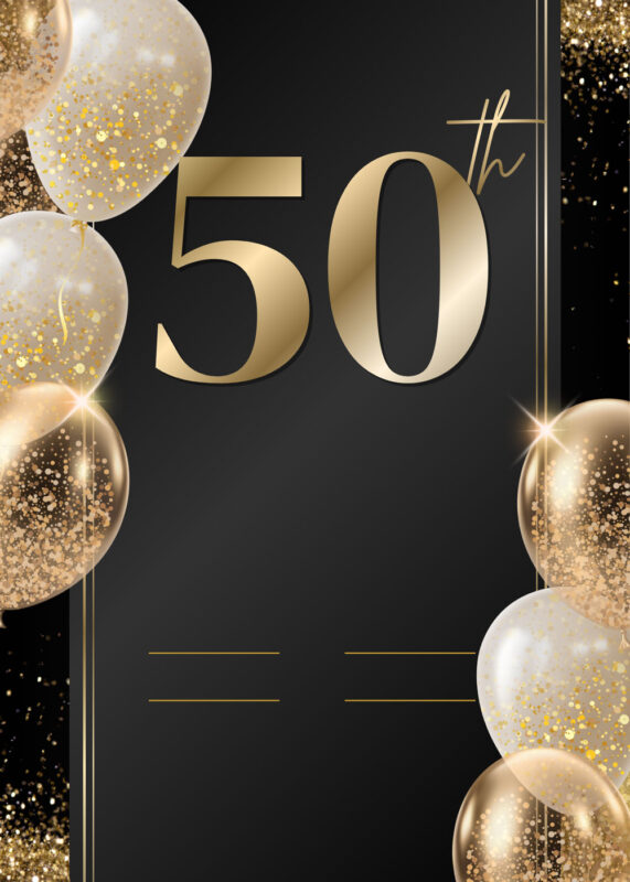 Free Blank 50th Birthday Invitation Card Template Printable Free Blank 50th Birthday Invitation Card Printable Amy Design Templates