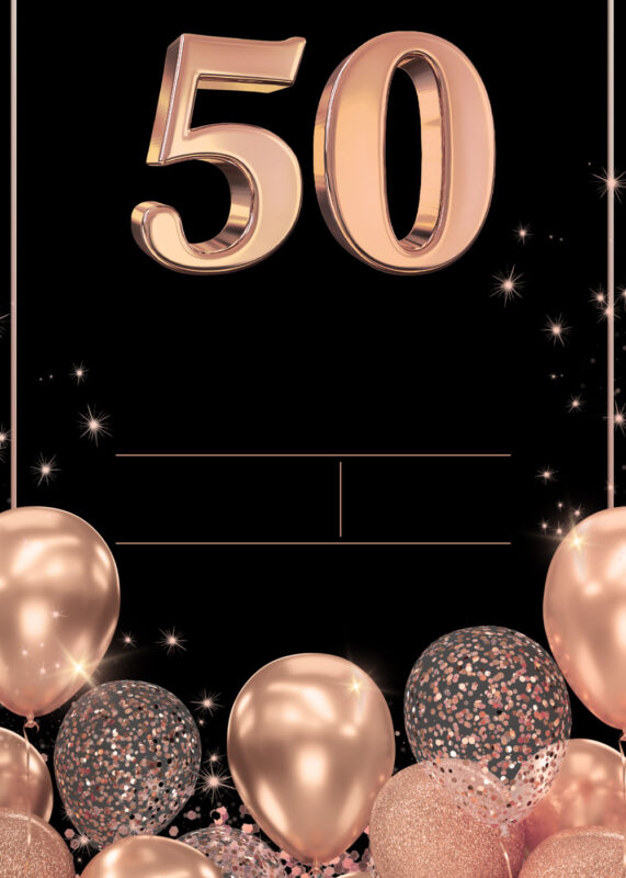 Free Blank 50th Birthday Invitation Card Template Printable Free Blank 50th Birthday Invitation Card Printable Amy Design Templates