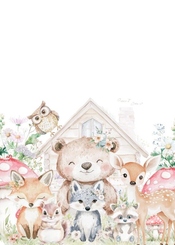 13+ Free Woodland Theme Birthday Invitation Backgrounds Free Woodland Theme Animal Birthday Party Invitations Blank Background Download Template