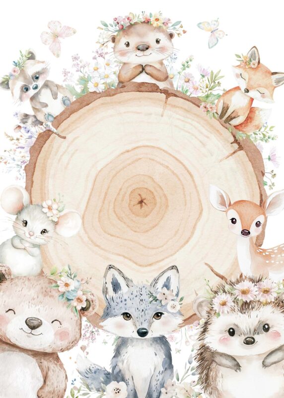 13+ Free Woodland Theme Birthday Invitation Backgrounds Free Woodland Theme Animal Birthday Party Invitations Blank Background Download Template