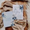 Navy Dusty Blue Wedding Invitation Suite Template | Boho Rustic Rose Pampas Grass Wedding Invite Card Navy Dusty Blue Wedding Invitation Suite Template | Boho Rustic Rose Pampas Grass Wedding Invite Card