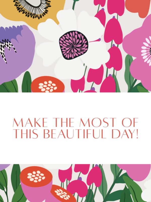 2027 & 2028 Bloom Flowers Printable Floral Desk Calendar DIY