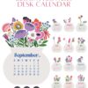 2027 & 2028 Bloom Flowers Printable Floral Desk Calendar DIY | Instant Download (SVG, PNG, PDF) 2027 & 2028 Bloom Flowers Printable Floral Desk Calendar DIY