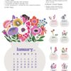 2027 & 2028 Bloom Flowers Printable Floral Desk Calendar DIY | Instant Download (SVG, PNG, PDF) 2027 & 2028 Bloom Flowers Printable Floral Desk Calendar DIY