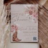 Boho Western Bridal Shower Invitation with QR Code | Cowgirl Boot Muted Terracotta Invite | Rustic Desert Chic Printable Boho Western Bridal Shower Invitation with QR Code | Muted Terracotta Cowgirl Boot Invite, Rustic Desert Chic Printable, Editable Digital Download