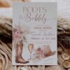 Pink Boho Blooms and Boots Bridal Shower Invitation | Western Bridal Shower Invite Template | Floral Coastal Cowgirl Pink Boho Blooms and Boots Bridal Shower Invitation | Western Bridal Shower Invite Template | Floral Coastal Cowgirl