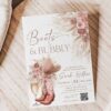 Boots and Bubbly Cowgirl Bridal Shower Invitation with QR Code | Boho Western Invite Printable Card Boots and Bubbly Cowgirl Bridal Shower Invitation with QR Code | Boho Western Invite Printable Card