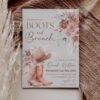 Western Bridal Shower Invitation Template Boho Dusty Roses | Country Rustic Chic | Editable Digital Download Western Bridal Shower Invitation Template Boho Dusty Roses