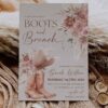 Western Bridal Shower Invitation Template Boho Dusty Roses | Country Rustic Chic | Editable Digital Download Western Bridal Shower Invitation Template Boho Dusty Roses | Cowgirl Boots and Brunch Invite