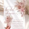Boho Western Bridal Shower Invitation Template Rustic Cowgirl Boot Printable | Terracotta Desert Chic Wedding Shower | Editable Digital Download Boho Western Bridal Shower Invitation Template | Rustic Cowgirl Boot Printable, Terracotta Desert Chic Wedding Shower, Editable Digital Download