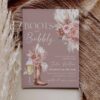 Boots and Bubbly Bridal Shower Invitation Card Template | Western Cowgirl Template Printable | Terracotta Rustic Chic Boots and Bubbly Bridal Shower Invitation Card Template | Western Cowgirl Template Printable | Terracotta Rustic Chic