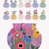 2027 & 2028 Printable Desk Calendar Template | Floral Vase SVG PNG PDF Bundle Flowers Vase Printable Calendar Desk 2027 2028 Template PDF PNG SVG