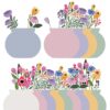 2027 & 2028 Printable Desk Calendar Template | Floral Vase SVG PNG PDF Bundle Flowers Vase Printable Calendar Desk 2027 2028 Template PDF PNG SVG