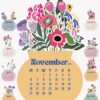 2027 & 2028 Printable Desk Calendar Template | Floral Vase SVG PNG PDF Bundle Flowers Vase Printable Calendar Desk 2027 2028 Template PDF PNG SVG