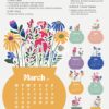Bloom Flowers Printable Desk Calendar (2027 & 2028) | Abstract Floral SVG, PNG, PDF Template Bloom Flowers Printable Desk Calendar (2027 & 2028) – Abstract Floral SVG, PNG, PDF Template