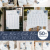 Navy and Dusty Blue Wedding Invitation Bundle | 50+ Editable Boho Stationery Templates Mega Bundle Navy and Dusty Blue Wedding Invitation Bundle | 50+ Editable Boho Stationery Templates Mega Bundle