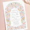 Watercolor Floral Wedding Invitation Template | Editable Garden Wedding Invite | Romantic Pastel Flower Arch Design Watercolor Floral Wedding Invitation Template | Editable Garden Wedding Invite | Romantic Pastel Flower Arch Design