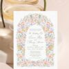 Watercolor Floral Wedding Invitation Template | Editable Garden Wedding Invite | Romantic Pastel Flower Arch Design Watercolor Floral Wedding Invitation Template | Editable Garden Wedding Invite | Romantic Pastel Flower Arch Design