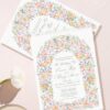 Watercolor Floral Wedding Invitation Template | Editable Garden Wedding Invite | Romantic Pastel Flower Arch Design Watercolor Floral Wedding Invitation Template | Editable Garden Wedding Invite | Romantic Pastel Flower Arch Design Vintage