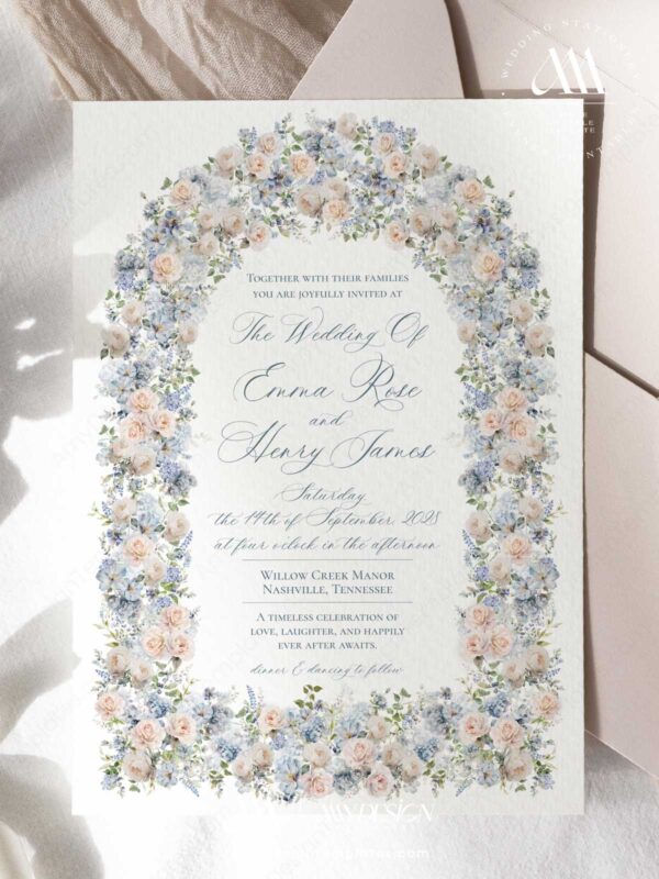 Free PNG Transparent Background Dusty Blue Vintage Floral Wedding Frame Vintage Floral Dusty Blue Rose Frame Wedding Invitation Card Amy Design Templates