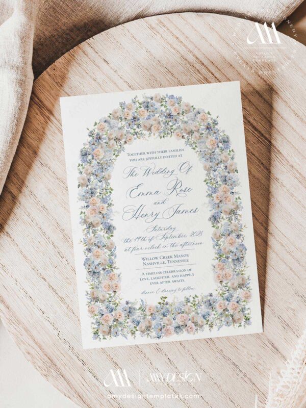 Free PNG Transparent Background Dusty Blue Vintage Floral Wedding Frame Vintage Floral Dusty Blue Rose Frame Wedding Invitation Card Amy Design Templates