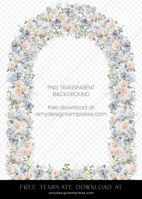 Free PNG Transparent Background Dusty Blue Vintage Floral Wedding Frame Free PNG Transparent Background Dusty Blue Vintage Floral Wedding Frame