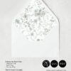 Sage Green Floral Envelope Liner Template | Vintage Toile Wedding Invitation Liner | DIY Euro Flap Square Flap Sage Green Floral Envelope Liner Template A7