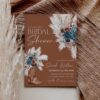 Terracotta Teal Western Boho Bridal Shower Invitation Template Printable | Country Cowgirl Boot Pampas Grass Invite | Southwestern Rust Party Card Terracotta Western Boho Bridal Shower Invitation Template Printable | Country Cowgirl Boot Pampas Grass Invite | Southwestern Rust Party Card