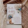 Boots and Bubbly Teal Bridal Shower Invitation Template Printable | Western Cowgirl Boot Pampas Grass Card | Country Champagne Party Invite Boots and Bubbly Bridal Shower Invitation Template Printable | Western Cowgirl Boot Teal Pampas Grass Card | Country Champagne Party Invite