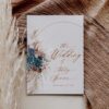 Boho Arch Wedding Invitation Template Printable Teal Terracotta | Pampas Grass Wedding Invite Boho Arch Wedding Invitation Template Printable | Pampas Grass Terracotta Wedding Invite | Editable Double Sided Teal Floral Marriage Card