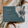 Boho Western Teal Cowboy Boots Wedding Invitation Suite Printable | Pampas Grass Wedding Invite Set | Editable RSVP Details Teal Floral Stationery Bundle Boho Western Wedding Invitation Suite Printable | Cowboy Boots Pampas Grass Wedding Invite Set | Editable RSVP Details Teal Floral Stationery Bundle