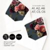 Vintage Moody Flower Envelope Liner Template | DIY Printable Floral Liners | SVG For Cricut PDF | A1 A2 A6 A7 C5 C6 Vintage Floral Envelope Liner Template | DIY Printable Moody Flower Liners | SVG For Cricut, PDF, Corjl Editable Background | A1 A2 A6 A7 C5 C6