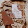 Terracotta Wedding Invitation Suite Template Printable | Rust Autumn Floral Wedding RSVP Card Set | Bohemian Burnt Orange Marriage Terracotta Wedding Invitation Suite Template Printable | Rust Autumn Floral RSVP Card Set | Bohemian Burnt Orange Marriage Invite Package