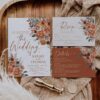 Terracotta Wedding Invitation Suite Template Printable | Rust Autumn Floral Wedding RSVP Card Set | Bohemian Burnt Orange Marriage Terracotta Wedding Invitation Suite Template Printable | Rust Autumn Floral RSVP Card Set | Bohemian Burnt Orange Marriage Invite Package