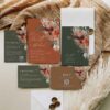 Terracotta Emerald Olive Wedding Invitation Suite Template Printable | Rust Green Floral RSVP Card Set | Boho Autumn Botanical Marriage Terracotta Emerald Olive Wedding Invitation Suite Template Printable | Rust Green Floral RSVP Card Set | Boho Autumn Botanical Marriage Invite
