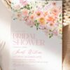 Blush Pink Watercolor Floral Bridal Shower Invitation Card | Printable Peony Peach Wedding Shower Template | Editable Garden Hen Party Invite Blush Pink Watercolor Floral Bridal Shower Invitation Card | Printable Peony Peach Wedding Shower Template | Editable Garden Hen Party Invite