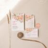 Peach Floral Wedding Invitation Suite Template Printable | Soft Pink Botanical RSVP Card Set | Watercolor Garden Rose Marriage Invite Peach Floral Wedding Invitation Suite Template Printable | Soft Pink Botanical RSVP Card Set | Watercolor Garden Rose Marriage Invite