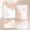 Peach Floral Wedding Invitation Suite Template Printable | Soft Pink Botanical RSVP Card Set | Watercolor Garden Rose Marriage Invite Peach Floral Wedding Invitation Suite Template Printable | Soft Pink Botanical RSVP Card Set | Watercolor Garden Rose Marriage Invite
