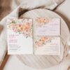 Peach Floral Wedding Invitation Suite Template Printable | Soft Pink Botanical RSVP Card Set | Watercolor Garden Rose Marriage Invite Peach Floral Wedding Invitation Suite Template Printable | Soft Pink Botanical RSVP Card Set | Watercolor Garden Rose Marriage Invite
