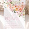 Pink Peach Floral Bridal Brunch Invitation Template Printable | Watercolor Spring Flower Bridal Shower Invite | Editable Blush Pink Marriage Card Pink Peach Floral Bridal Brunch Invitation Template Printable | Watercolor Spring Flower Bridal Shower Invite | Editable Blush Pink Marriage Card