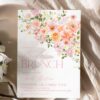 Pink Peach Floral Bridal Brunch Invitation Template Printable | Watercolor Spring Flower Bridal Shower Invite | Editable Blush Pink Marriage Card Pink Peach Floral Bridal Brunch Invitation Template Printable | Watercolor Spring Flower Bridal Shower Invite | Editable Blush Pink Marriage Card