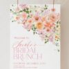 Pink Peach Floral Bridal Brunch Welcome Sign Template Printable | Watercolor Spring Flower Bridal Shower Board | Editable Blush Pink Entrance Poster Pink Peach Floral Bridal Brunch Welcome Sign Template Printable | Watercolor Spring Flower Bridal Shower Board | Editable Blush Pink Entrance Poster