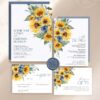 Dusty Blue Sunflower Wedding Invitation Suite Template Printable | Rustic Yellow Floral RSVP Stationery | Summer Country Wedding Invite Set Dusty Blue Sunflower Wedding Invitation Suite Template Printable | Rustic Yellow Floral RSVP Stationery | Summer Country Wedding Invite Set