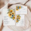 Dusty Blue Sunflower Wedding Invitation Suite Template Printable | Rustic Yellow Floral RSVP Stationery | Summer Country Wedding Invite Set Dusty Blue Sunflower Wedding Invitation Suite Template Printable | Rustic Yellow Floral RSVP Stationery | Summer Country Wedding Invite Set