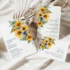 Dusty Blue Sunflower Wedding Invitation Suite Template Printable | Rustic Yellow Floral RSVP Stationery | Summer Country Wedding Invite Set Dusty Blue Sunflower Wedding Invitation Suite Template Printable | Rustic Yellow Floral RSVP Stationery | Summer Country Wedding Invite Set