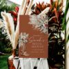 Terracotta Western Boho Bridal Shower Welcome Sign Template | Printable Cowgirl Boot Pampas Grass Board | Editable Vertical Entrance Display Terracotta Western Boho Bridal Shower Welcome Sign Template | Printable Cowgirl Boot Pampas Grass Board | Editable Vertical Entrance Display