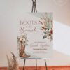 Rustic Western Boots and Brunch Neutral Bridal Shower Welcome Sign Template | Printable Cowgirl Boot Dried Floral Pampas Grass Board | Editable Beige Vertical Entrance Display Rustic Western Boots and Brunch Neutral Bridal Shower Welcome Sign Template | Printable Cowgirl Boot Dried Floral Pampas Grass Board | Editable Beige Vertical Entrance Display