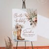 Boots and Bubbly Country Bachelorette Bridal Shower Welcome Sign Template | Printable Cowgirl Boot Champagne Glass Pampas Grass Board | Editable White Vertical Entrance Display Boots and Bubbly Country Bachelorette Bridal Shower Welcome Sign Template | Printable Cowgirl Boot Champagne Glass Pampas Grass Board | Editable White Vertical Entrance Display