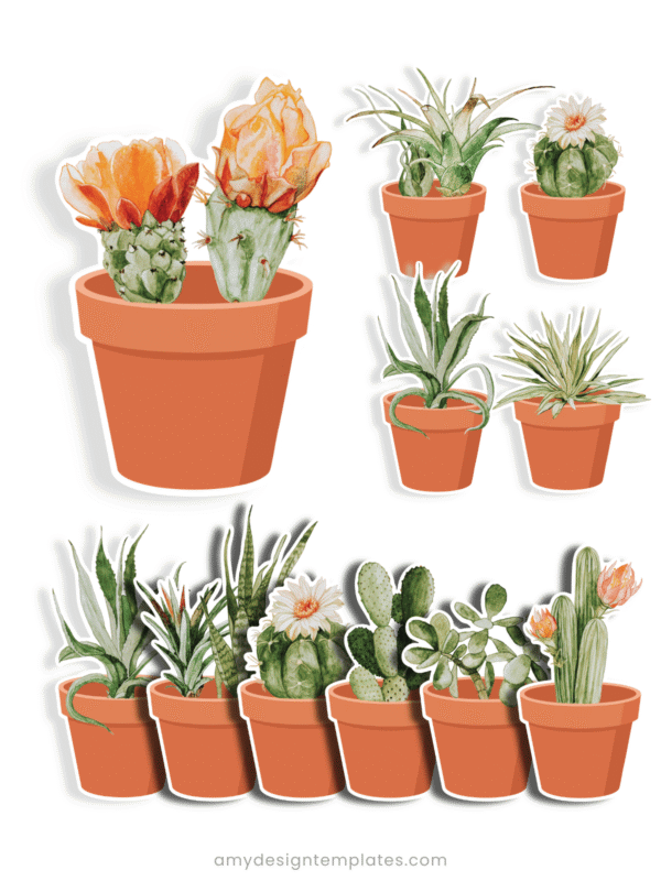 Cactus Succulent Pot Watercolor Desk Calendar Printable | Terracotta Houseplant Monthly Cards Calendar 2027 2028 Cactus Succulent Pot Watercolor Desk Calendar Printable | Terracotta Houseplant Monthly Cards Calendar 2027 2028