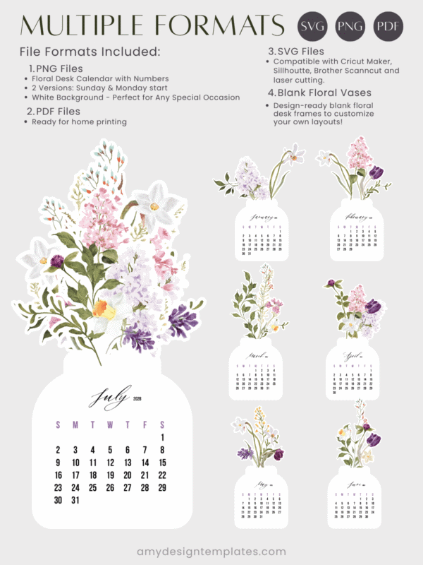 Lilac Narcissus Watercolor Jar Desk Calendar Monthly Cards Printable | Vintage Botanical Monthly Cards Printable Calendar 2027 208 | Vase Aesthetic Office Decor Lilac Narcissus Watercolor Jar Desk Calendar Monthly Cards Printable | Vintage Botanical Monthly Cards Printable Calendar 2027 2028 | Vase Aesthetic Office Decor